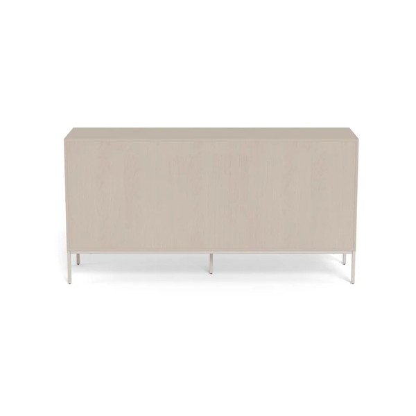 Pilkos spalvos iš melamino šoninė spintelė 157x80x40 cm Palmdale – Actona-image-4