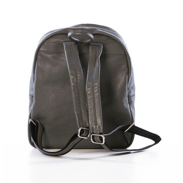 Pilka natūralios odos kuprinė Federica Bassi Sio-image-2