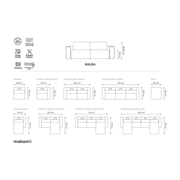 Rožinės spalvos modulinė taburetė Kalea – Makamii-image-4