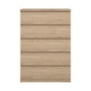 Natūralios spalvos šoninė spintelė iš ąžuolo 77x111x50 cm Naia – Tvilum
