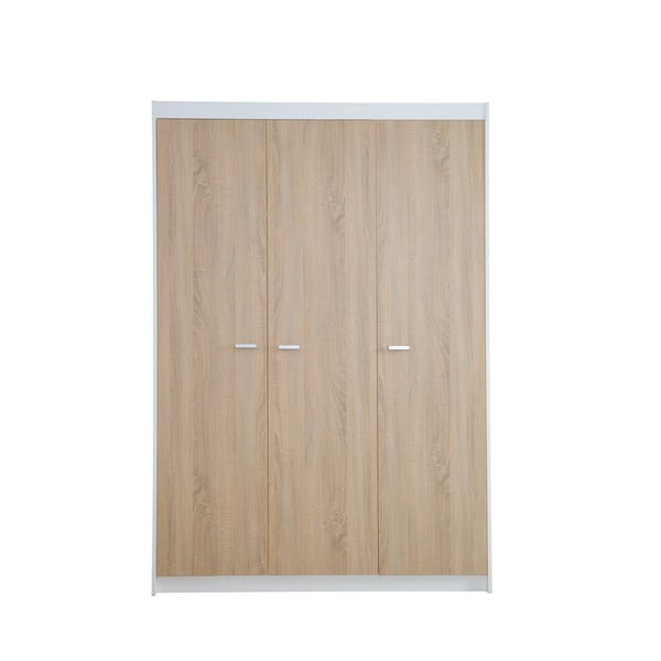 Vaikiška spinta baltos spalvos/natūralios spalvos iš ąžuolo 131x190 cm Gabriella – Roba-image-2