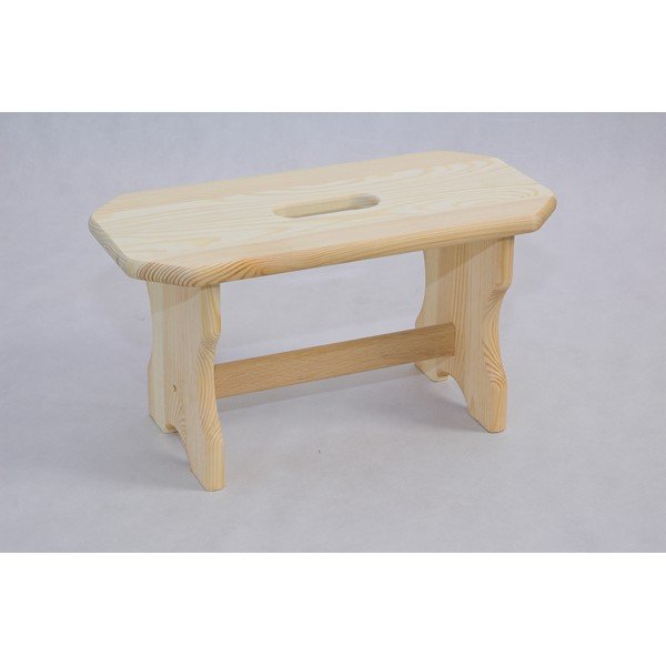 Iš pušies masyvo taburetė natūralios spalvos Forte – Rojaplast-image-1