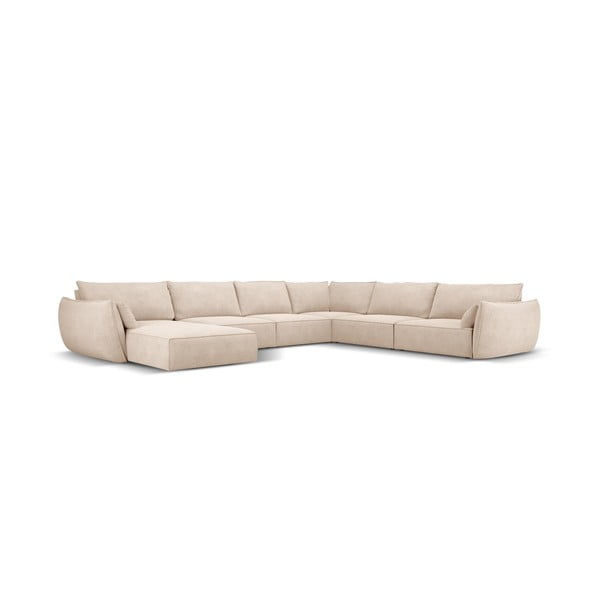 Smėlio spalvos kampinė sofa (dešinysis kampas) Vanda - Mazzini Sofas-image-2