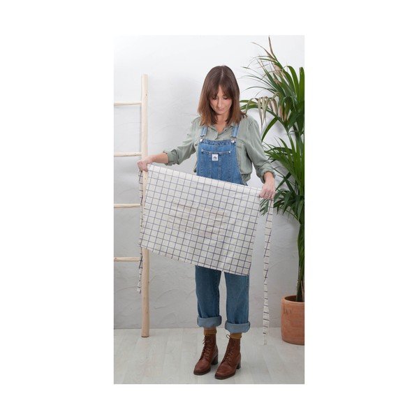 Pilka pledinė prijuostė su lino linine medžiaga Really Nice Things Delantal Simple Squares-image-1