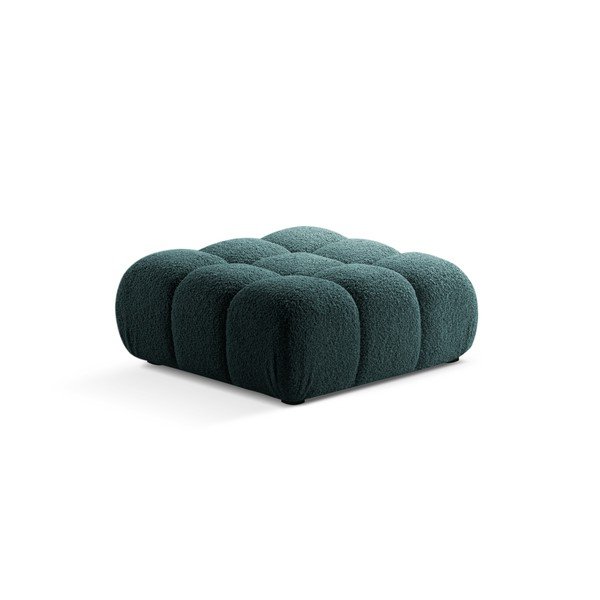 Smaragdinės spalvos taburetė iš boucle – Micadoni -image-1