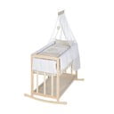Lopšys natūralios spalvos su sandėliavimo vieta/su baldakimu 90x45 cm Liebhabär – Roba
