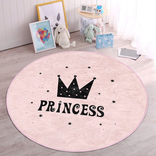 Vaikiškas kilimas rožinės spalvos ø 120 cm Comfort – Mila Home-image-1