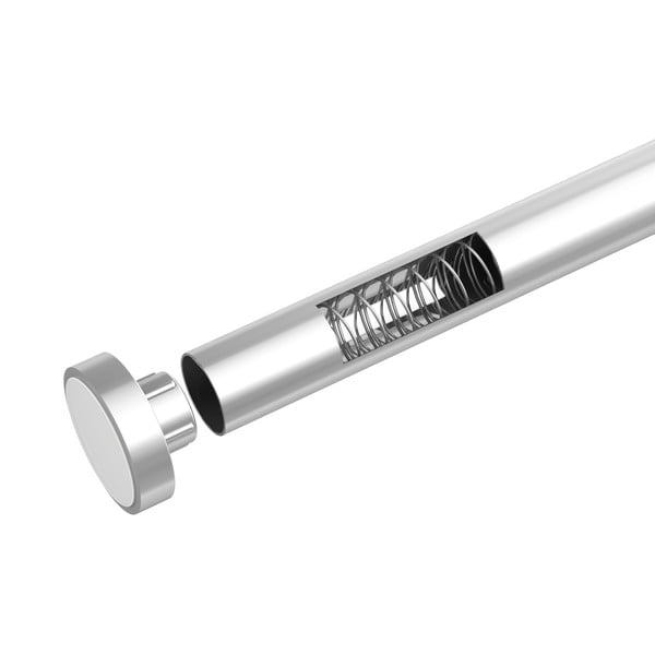 Sidabro spalvos teleskopinis vonios strypas Weko Luz, ilgis 110-185 cm-image-4