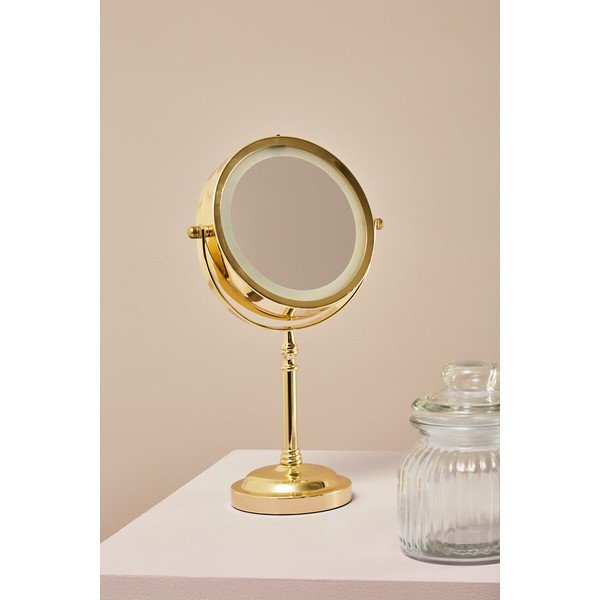 Kosmetinis veidrodis (didinimas 2x) su apšvietimu/didinantis ø 15 cm Cassini – Premier Housewares-image-1