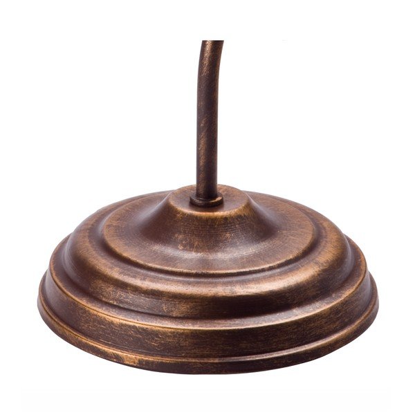 Stalinis šviestuvas baltos spalvos/rudos spalvos (aukštis 39 cm) su stiklo gaubtu Retro Ii – LAMKUR-image-4