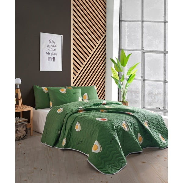 Vaikiška lovatiesė su 2 pagalvių užvalkalais Mijolnir Avocado, 200 x 220 cm