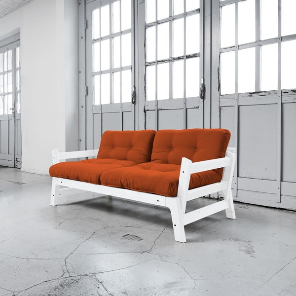 Sofa lova "Karup Step" balta/apelsininė