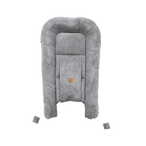 Pilkos spalvos vaikiškas lopšys 55x83 cm – Meowbaby-image-3