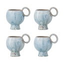 Šviesiai mėlynos spalvos iš akmens masės puodeliai 4 vnt. kapučino 250 ml Avonlea – Bloomingville