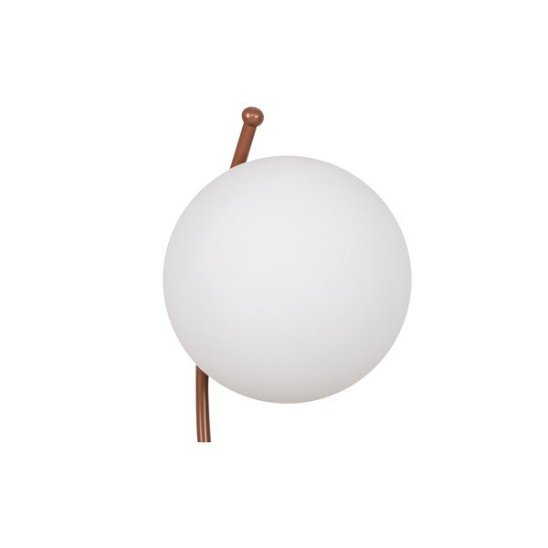 Stalinis šviestuvas baltos spalvos/bronzinės spalvos (aukštis 43 cm) su stiklo gaubtu Yay – Opviq lights-image-4