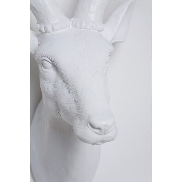 Baltos spalvos dekoratyvinis elnio formos biustas Kare Design Deer, 40 x 45 cm-image-3