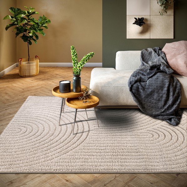 Smėlio spalvos kilimas 120x170 cm Panglao New York Taupe – Elle Decoration-image-1