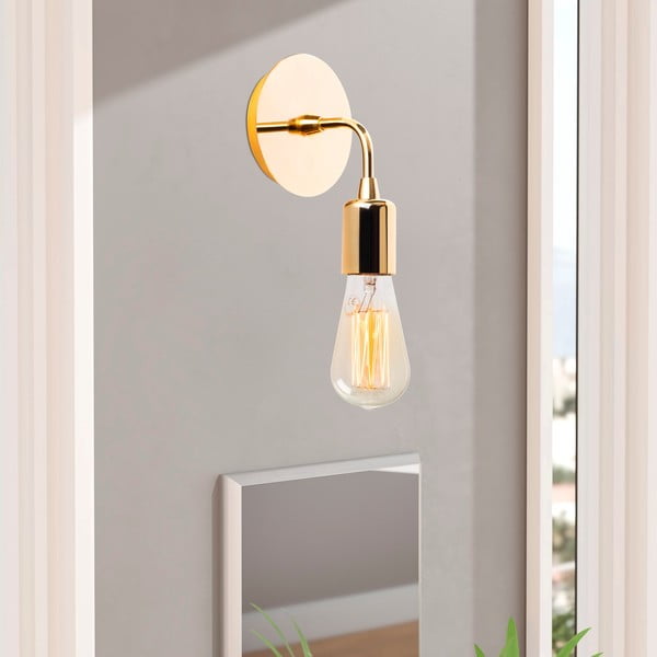 Sieninė lempa auksinės spalvos Harput – Opviq lights-image-1