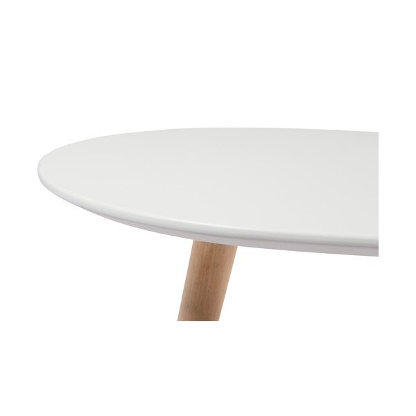 Baltas kavos staliukas su buko medienos kojomis Furnhouse Fly, 75 x 43 cm-image-2