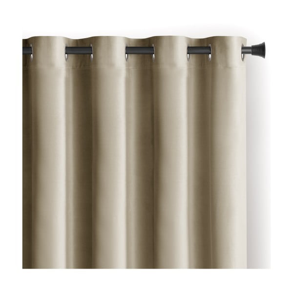 Rudos spalvos/smėlio spalvos iš velveto pritemdymas (dalinis užtemimas) užuolaida 140x245 cm Eyelets – Restilo