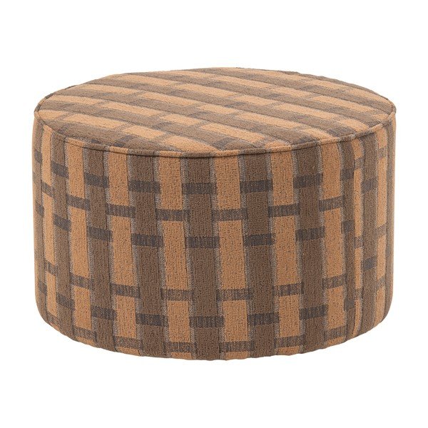 Rožinės spalvos/rudos spalvos pufas iš šenilinio audinio Sarli – WOOOD