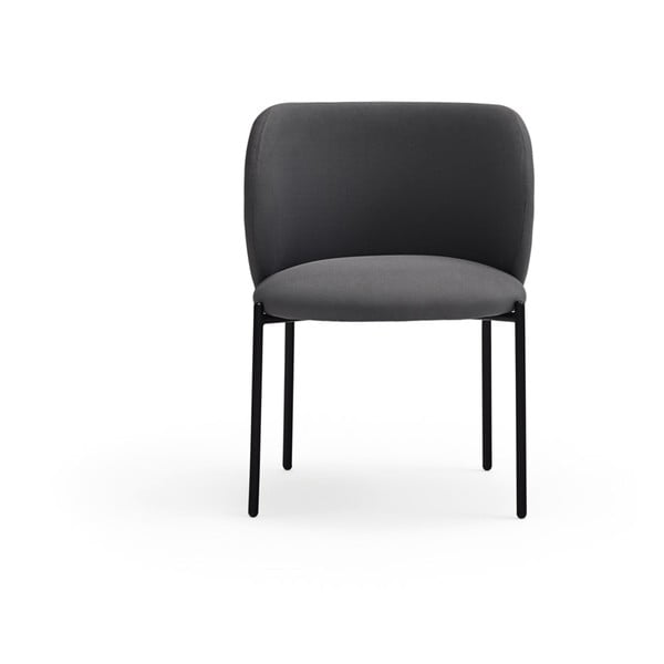 Tamsiai pilkos spalvos iš audinio valgomojo kėdžių komplektas 2 vnt. Mogi – Teulat-image-3