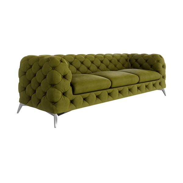 Žalios spalvos iš velveto sofa 243 cm Chelsea – Ropez-image-1