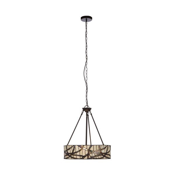 Iš metalo kabantis šviestuvas ø 46 cm su stiklo gaubtu Waldorf – Premier Housewares