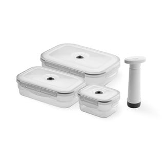 3 maisto dėžučių ir vakuuminio siurblio rinkinys Compactor Food Saver