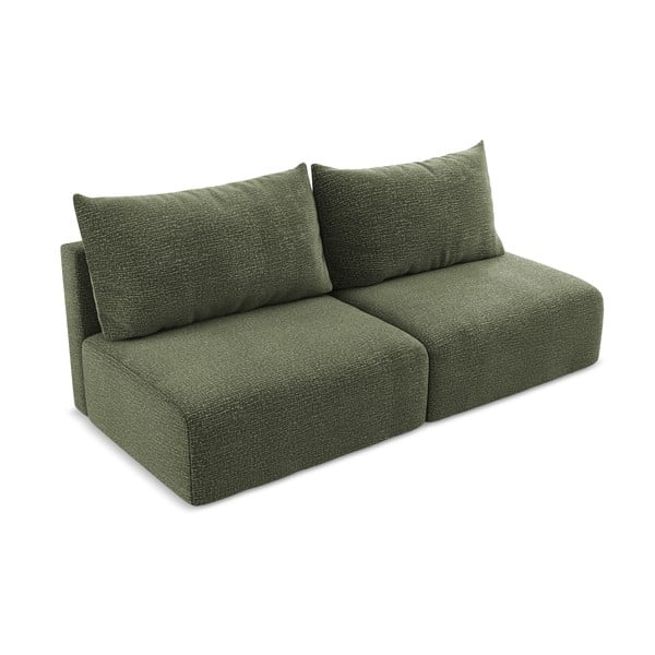 Žalios spalvos sulankstoma/su sandėliavimo vieta sofa 216 cm Kalena – Makamii-image-3