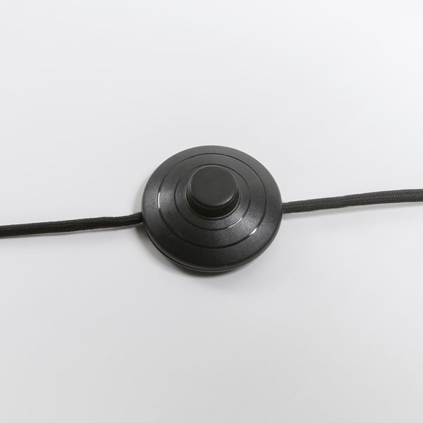 Juodas grindų šviestuvas su tekstiliniu gaubtu (aukštis 157 cm) Ikia - Kave Home-image-2