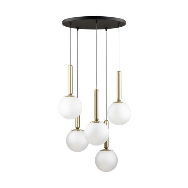 Kabantis šviestuvas auksinės spalvos ø 34 cm su stiklo gaubtu One – Squid Lighting