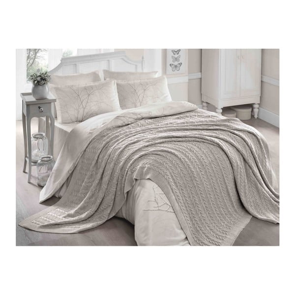 Pilkai smėlio spalvos lovatiesė Homemania Decor Hannola, 220 x 240 cm