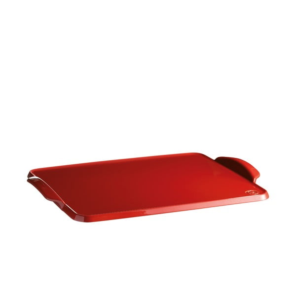 Raudona keraminė kepimo skardelė "Emile Henry", 41,5 x 31,5 cm