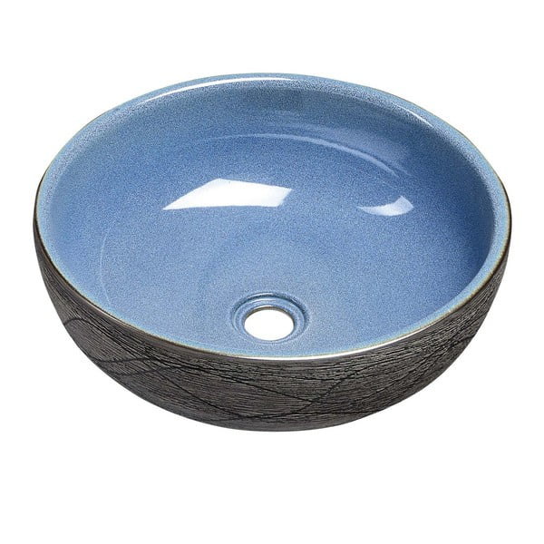 Iš keramikos apvalios formos praustuvas mėlynos spalvos/pilkos spalvos ø 41 cm Priori – Sapho