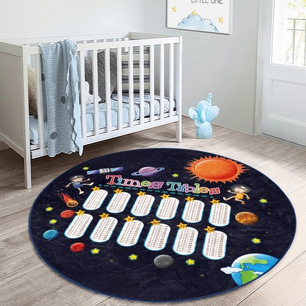 Vaikiškas kilimas juodos spalvos ø 80 cm Comfort – Mila Home-image-4