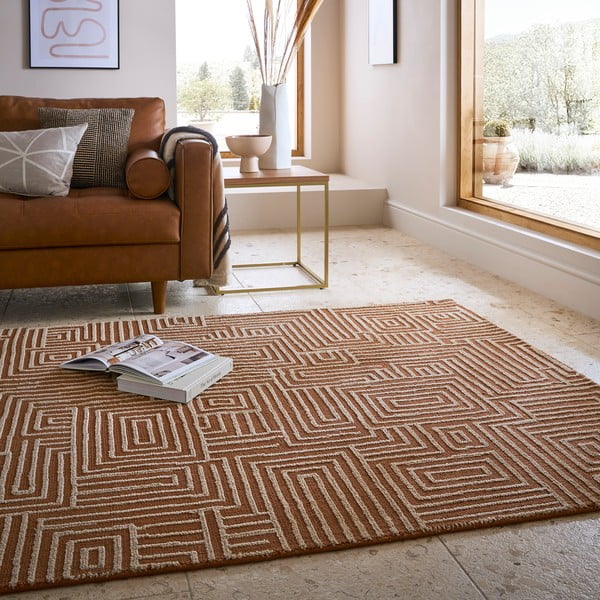 Terakotos spalvos kilimas 160x230 cm Kylo – Flair Rugs-image-1