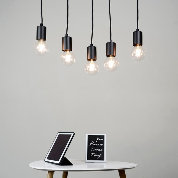 Juodas penkių šakų pakabinamas šviestuvas Sotto Luce Cero Basic-image-2