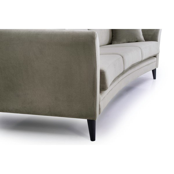 Smėlio spalvos aksominė sofa Scandic Eden, 237 cm-image-1