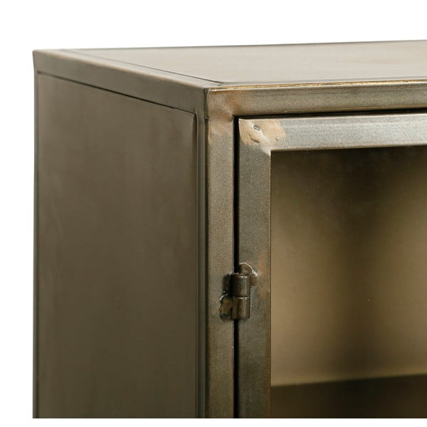 Aukso spalvos metalinė vitrina 123,5x91,5 cm Dagenham - Côté Table-image-4