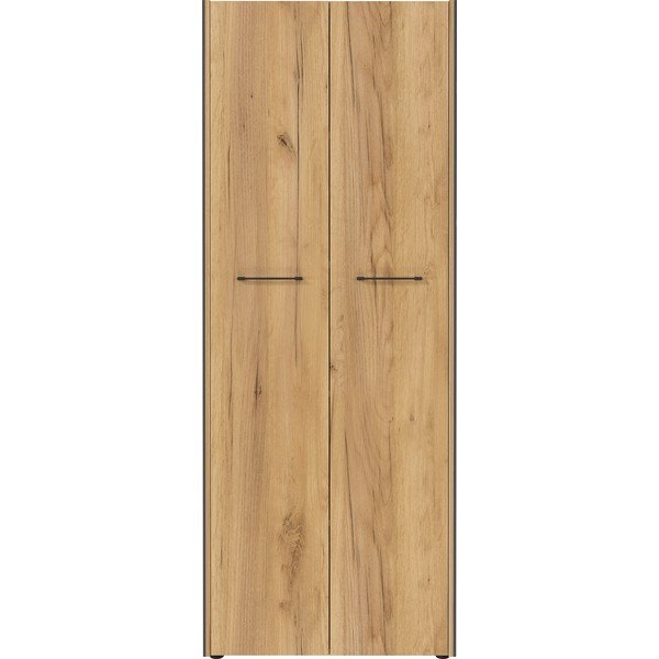 Antracito spalvos/natūralios spalvos drabužių spinta iš ąžuolo 75x196x40 cm Podium – Germania