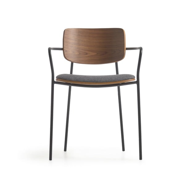 Valgomojo kėdė pilkos spalvos/rudos spalvos Maureen – Kave Home-image-2