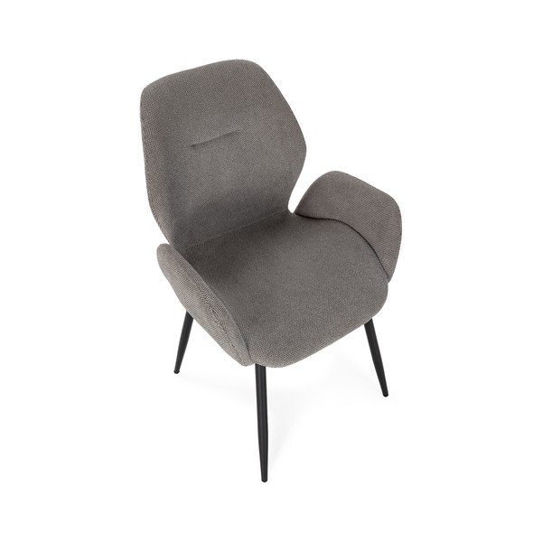 Pilkos spalvos iš audinio valgomojo kėdžių komplektas 2 vnt. Ansu – Marckeric-image-3