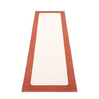 Raudonos plytų spalvos/kreminės spalvos lauko kilimas 70x240 cm Ilda Brick – Pappelina
