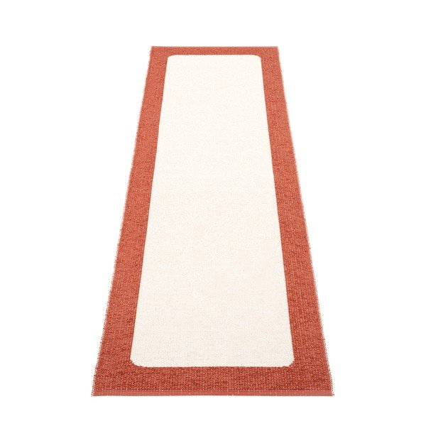 Raudonos plytų spalvos/kreminės spalvos lauko kilimas 70x240 cm Ilda Brick – Pappelina