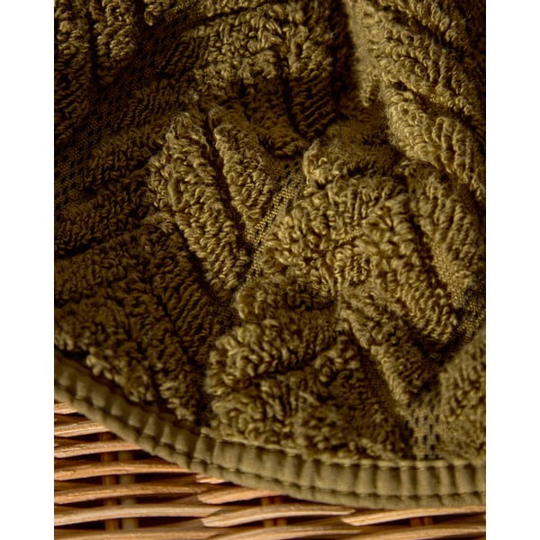Žalios spalvos iš frote audinio iš medvilnės rankšluostis 30x50 cm Rune – Kave Home-image-3