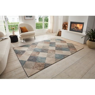 Kilimas mėlynos spalvos/smėlio spalvos 80x120 cm Terrain – Hanse Home