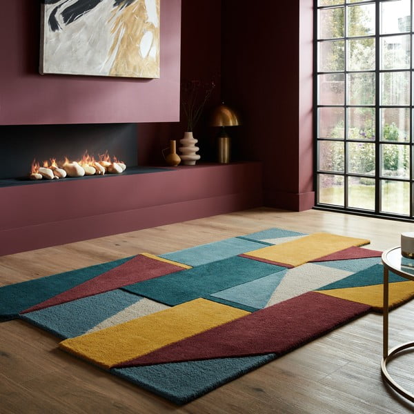 Rankų darbo iš vilnos kilimas 120x180 cm Shuffle Shaped – Flair Rugs-image-1