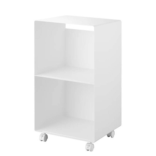 Baltos spalvos iš metalo lentyna ant ratukų 40x73x38 cm Tower – YAMAZAKI