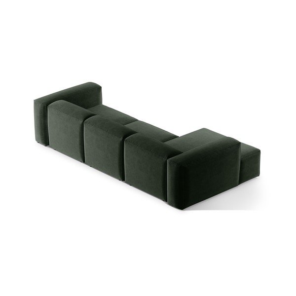 Žalios spalvos kampinė sofa (su kairiuoju kampu/su gultu) Bergamo – Cosmopolitan Design-image-4